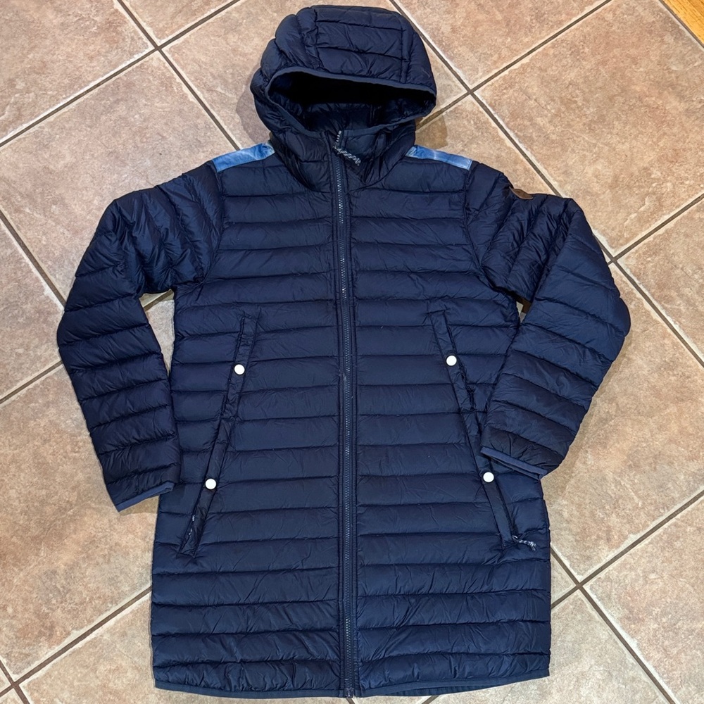 Burton Navy Blue Long Puffer Jacket